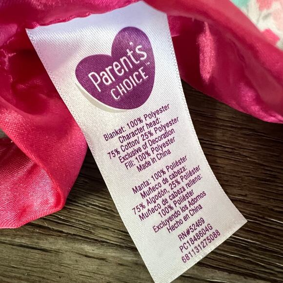 Parent's Choice Grey Elephant on Flowered‎ Blanket Lovey - Picture 4 of 5